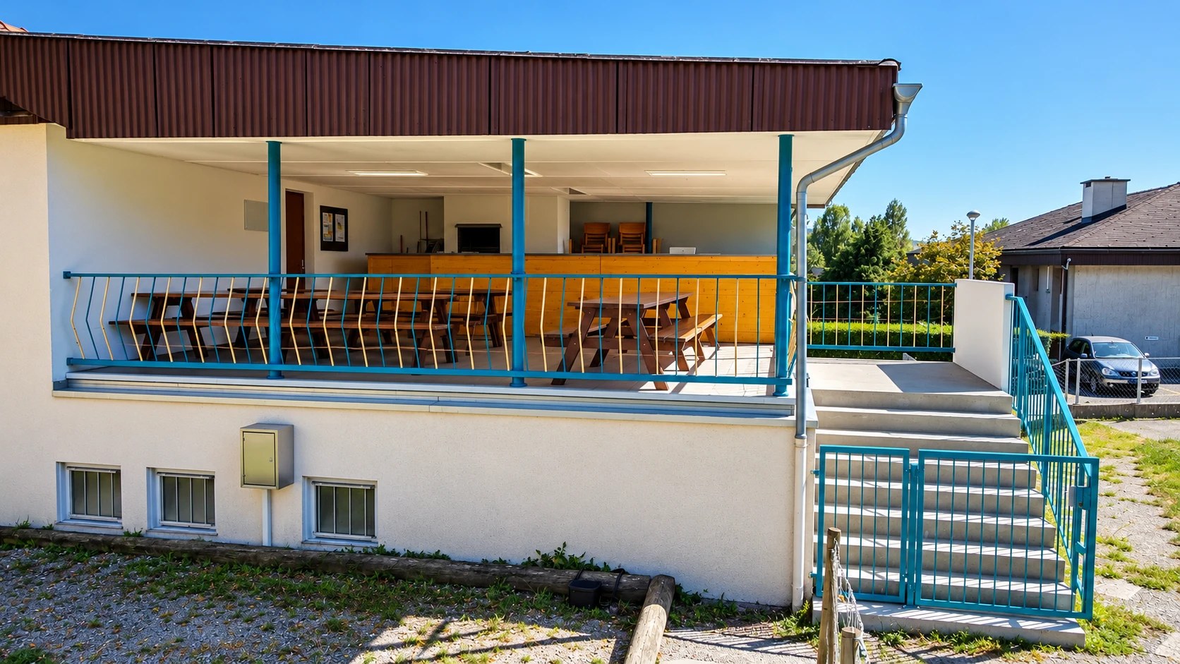 La terrasse de la cantine